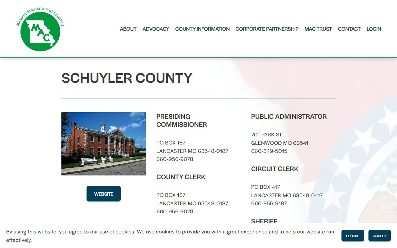 Schuyler County court records county office directory